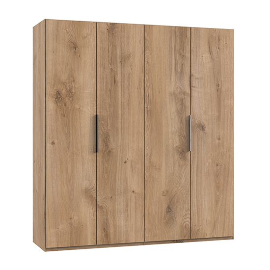 Read more about Alkes wooden wardrobe in planked oak with 4 doors