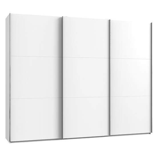 Read more about Alkesia wooden sliding 3 doors wardrobe in white