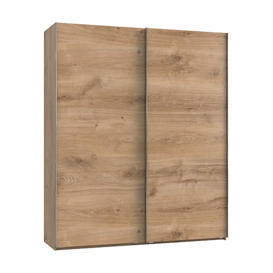 Read more about Alkesia wooden sliding door wardrobe in planked oak