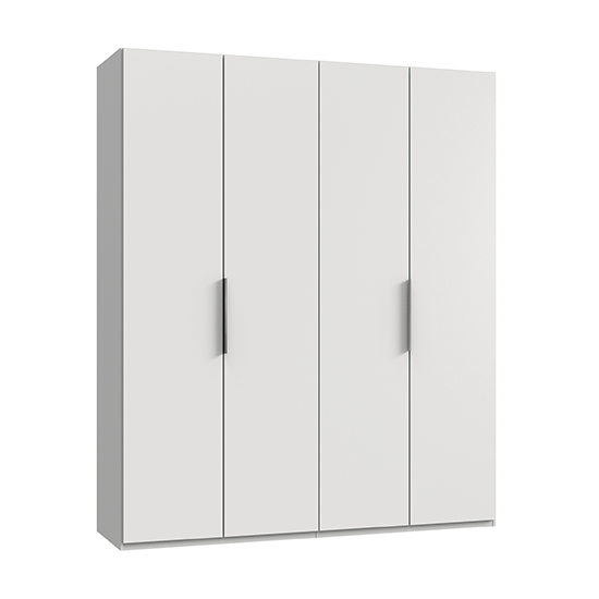 Alkesia Wooden Wardrobe In White With 4 Doors