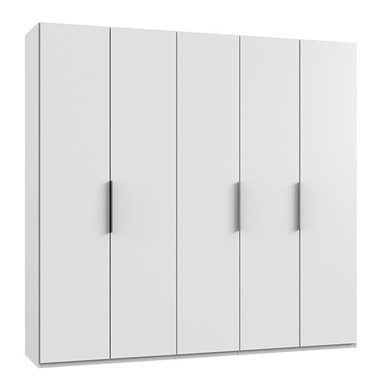 Read more about Alkesia wooden wardrobe in white with 5 doors