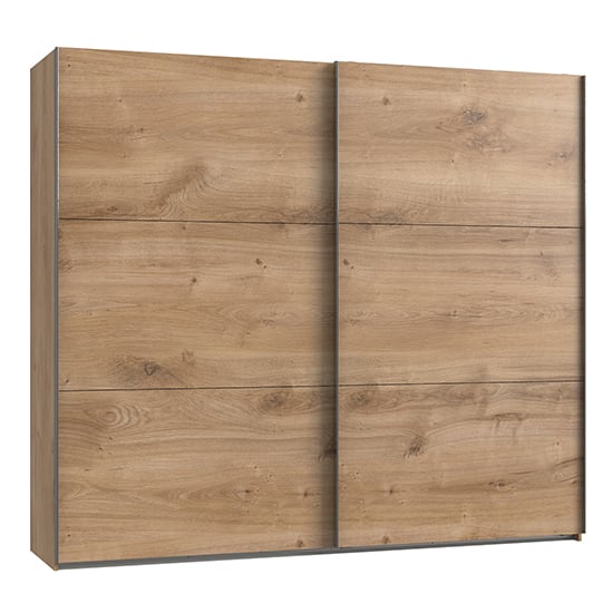Read more about Alkesu wooden sliding door wardrobe in planked oak