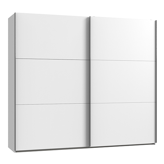 Read more about Alkesu wooden sliding door wardrobe in white