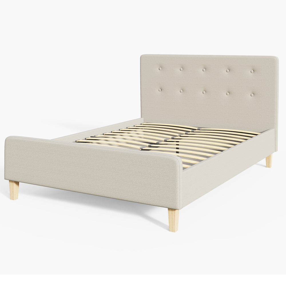 Alkham Fabric Double Bed In Natural