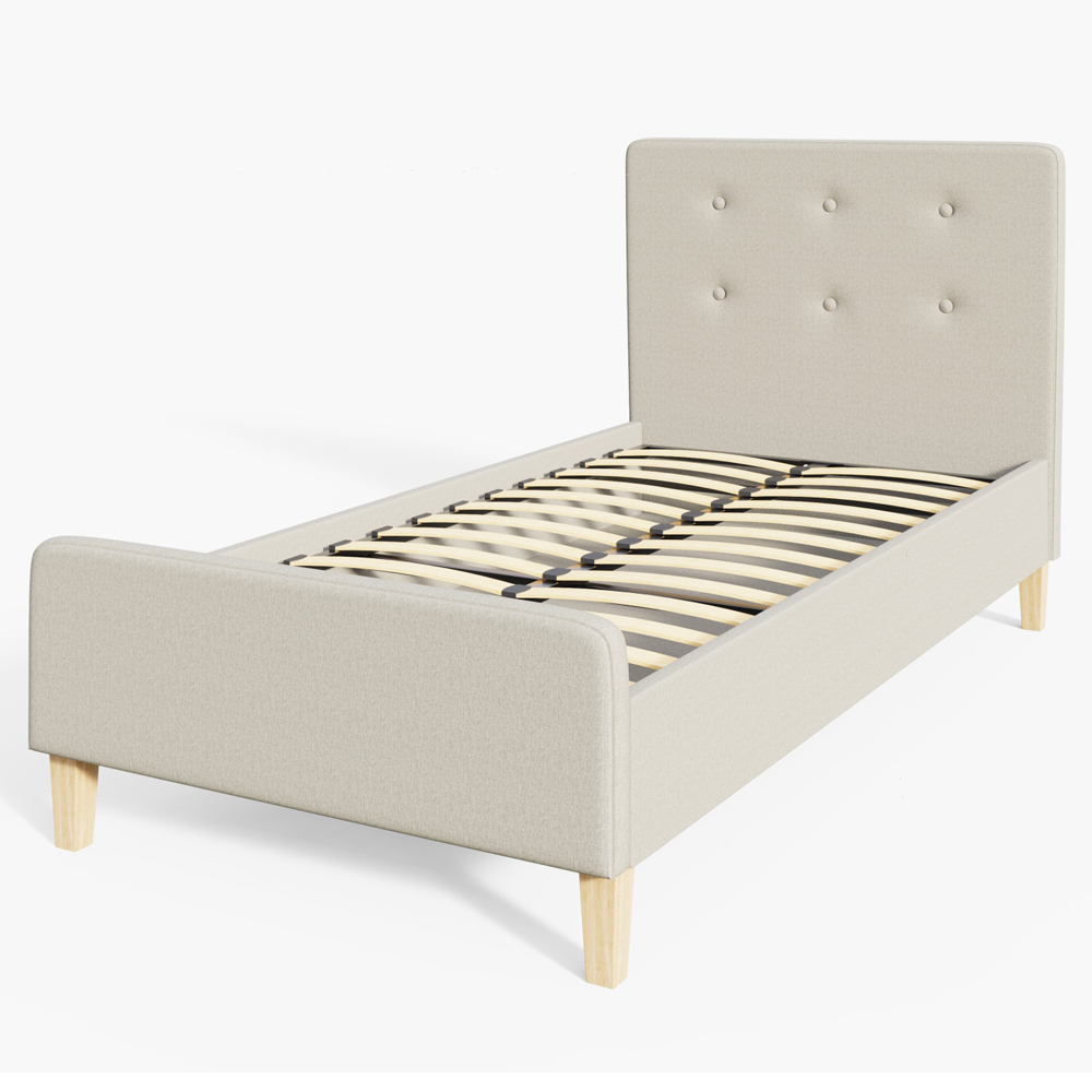 Alkham Fabric Single Bed In Natural