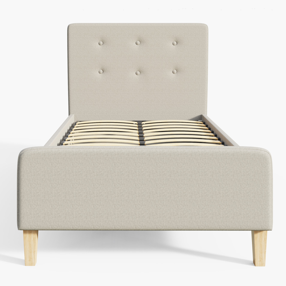 Alkham Fabric Single Bed In Natural