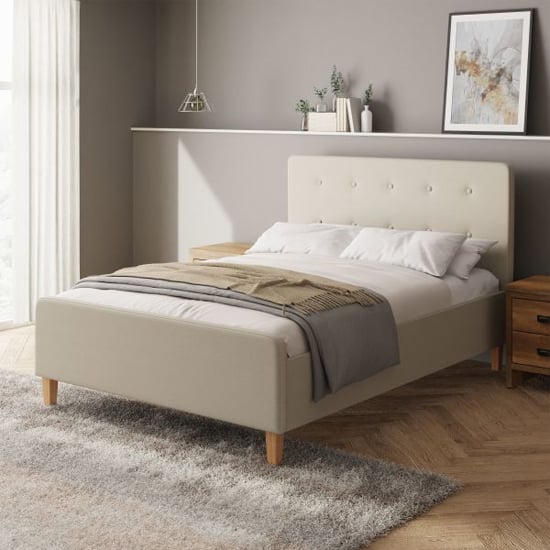 Read more about Alkham ottoman fabric king size bed in natural
