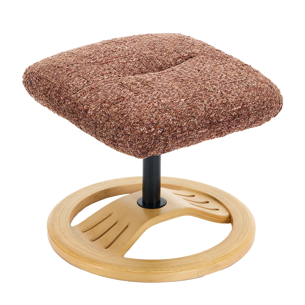 Allegan Fabric Recliner Chair With Stool In Copperblush