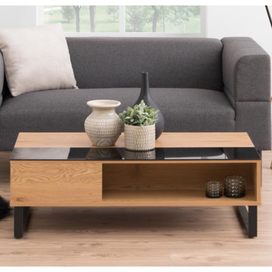 Allegan Wooden LiftUp Coffee Table In Wild Oak Furniture in Fashion