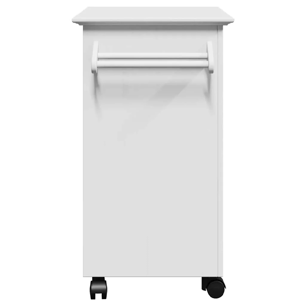 Allegan Wooden Kitchen Trolley With 2 Doors In White
