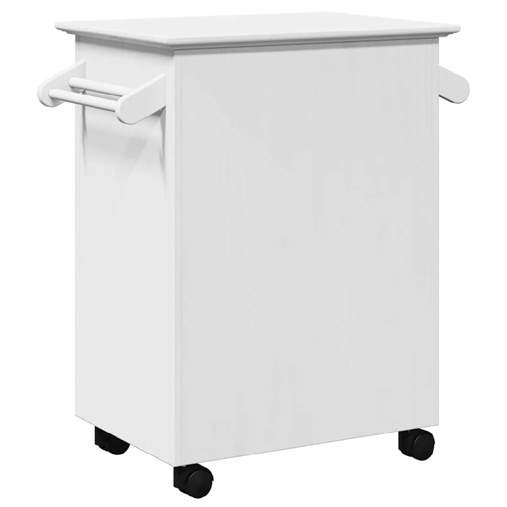 Allegan Wooden Kitchen Trolley With 2 Doors In White
