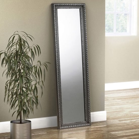 Product photograph of Abrielle Dressing Mirror In Pewter from Furniture in Fashion