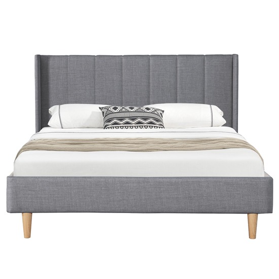 Allegro Fabric Double Bed In Grey Furniture in Fashion