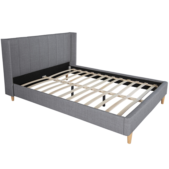 Allegro Fabric Double Bed In Grey Furniture in Fashion