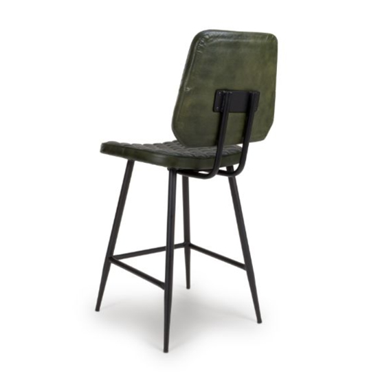 Allen Green Genuine Buffalo Leather Counter Bar Chairs In Pair_5