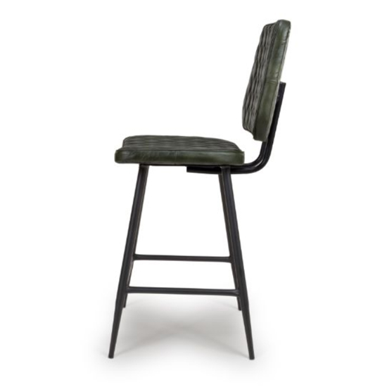 Allen Green Genuine Buffalo Leather Counter Bar Chairs In Pair_6