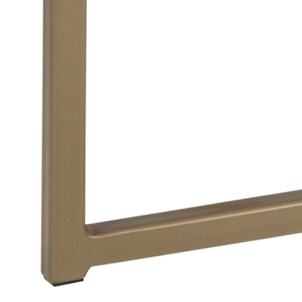 Allen Marble Coffee Table With Metal Frame In White