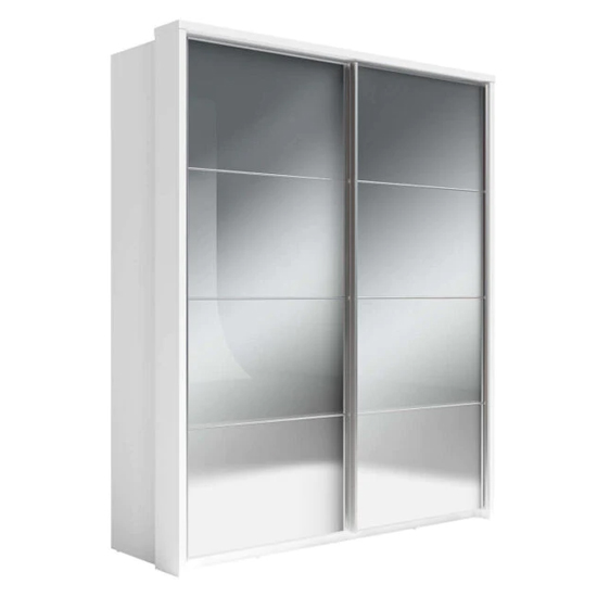 Allen Medium Wardrobe With 2 Sliding Doors In Matt White