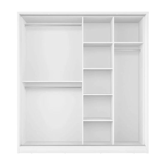 Allen Medium Wardrobe With 2 Sliding Doors In Matt White