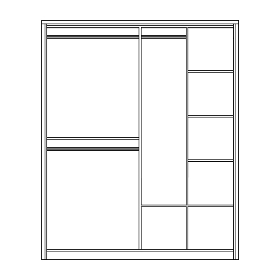 Allen Medium Wardrobe With 2 Sliding Doors In Matt White
