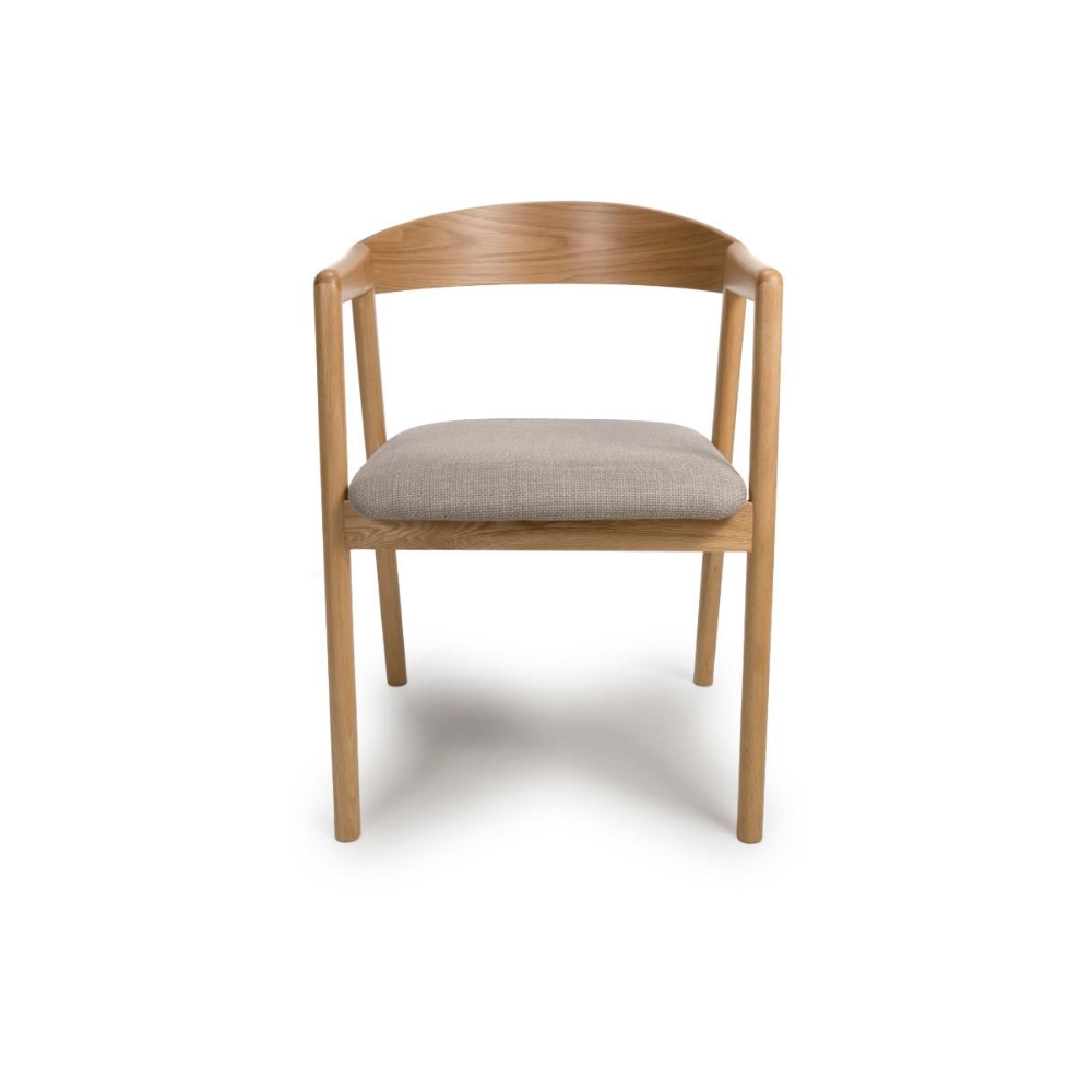 Allen Natural Wooden Dining Chairs In Pair