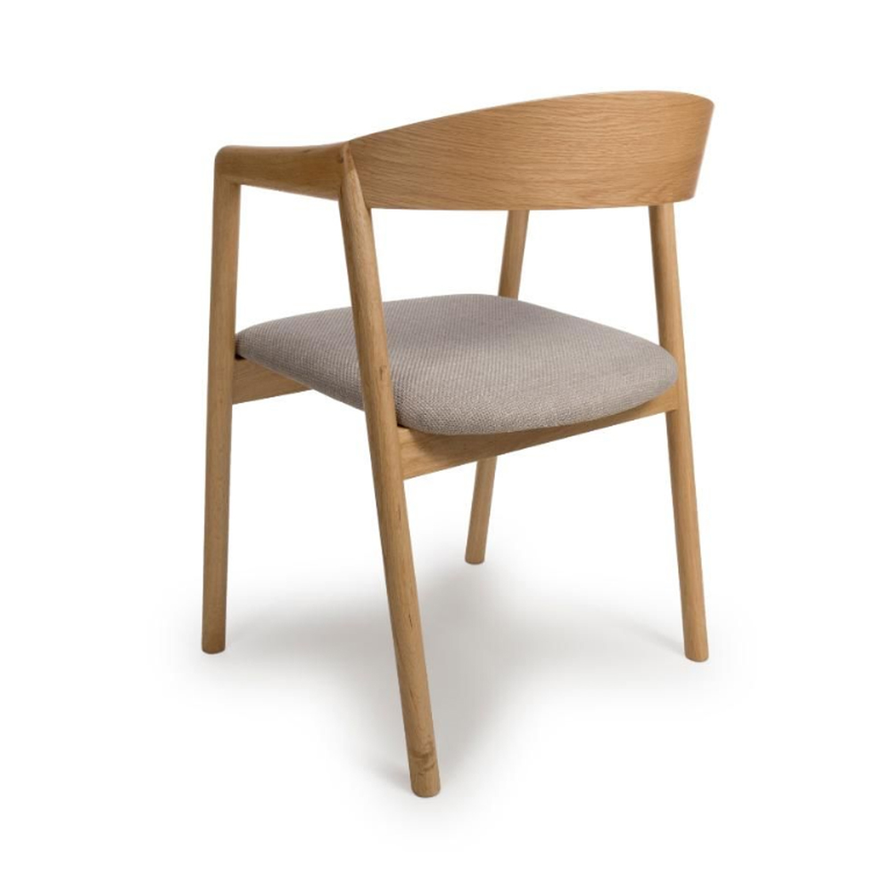 Allen Natural Wooden Dining Chairs In Pair