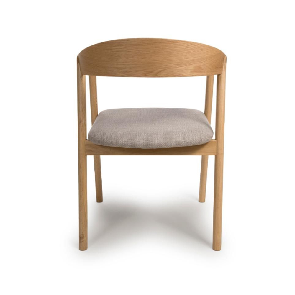 Allen Natural Wooden Dining Chairs In Pair