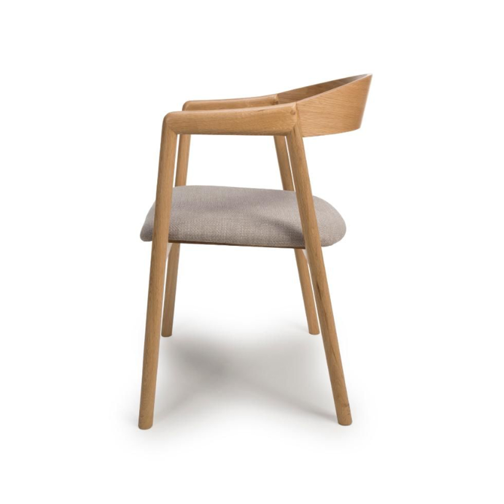 Allen Natural Wooden Dining Chairs In Pair