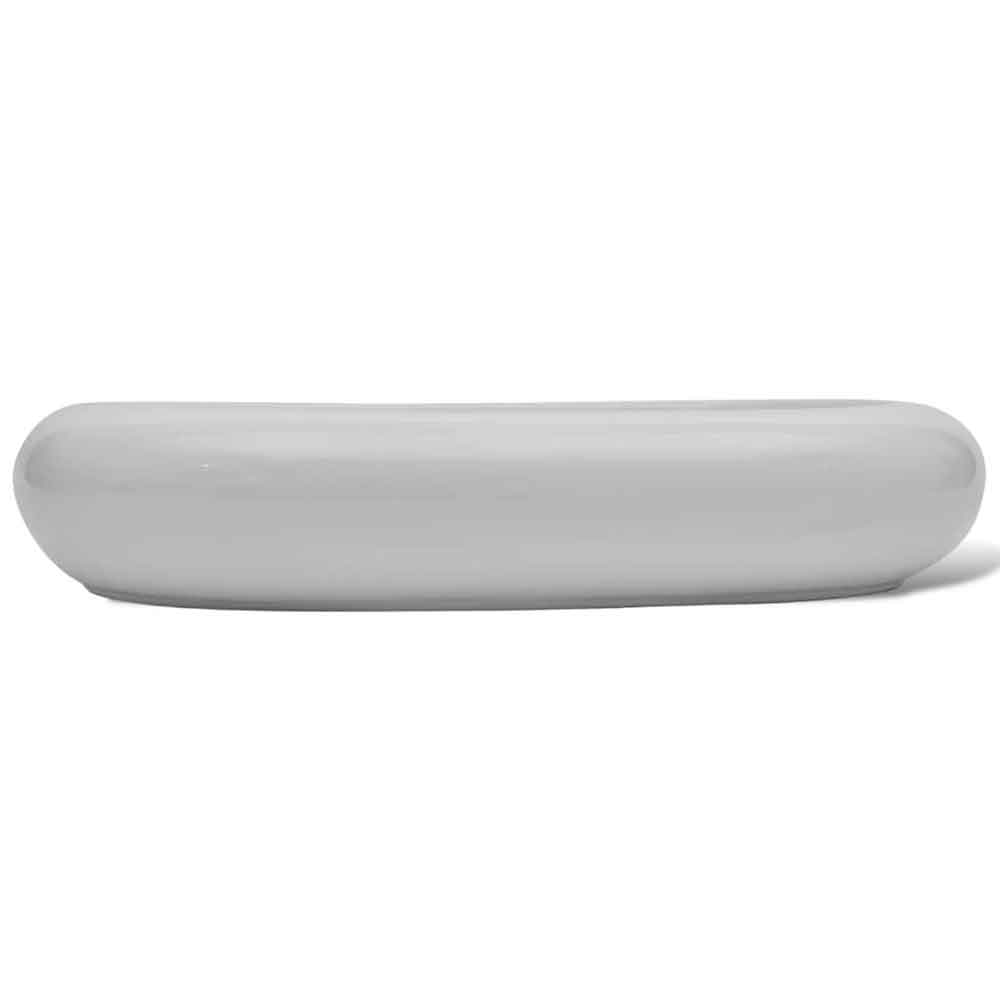 Allen Oval Countertop Basin Without Waste 630mm In White