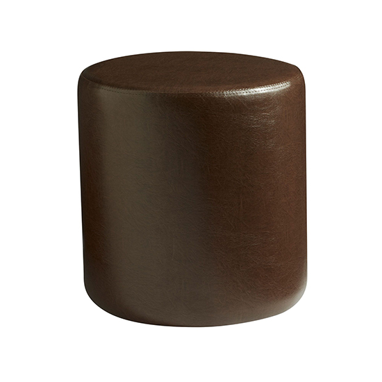 Read more about Allen round faux leather stool in lascari vintage brown