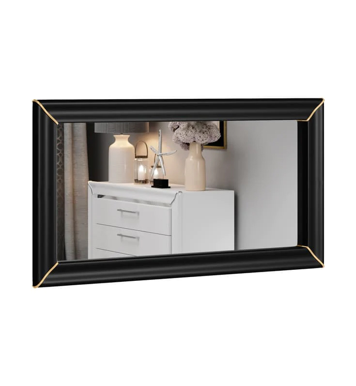 Allen Wall Mirror With Black Wooden Frame