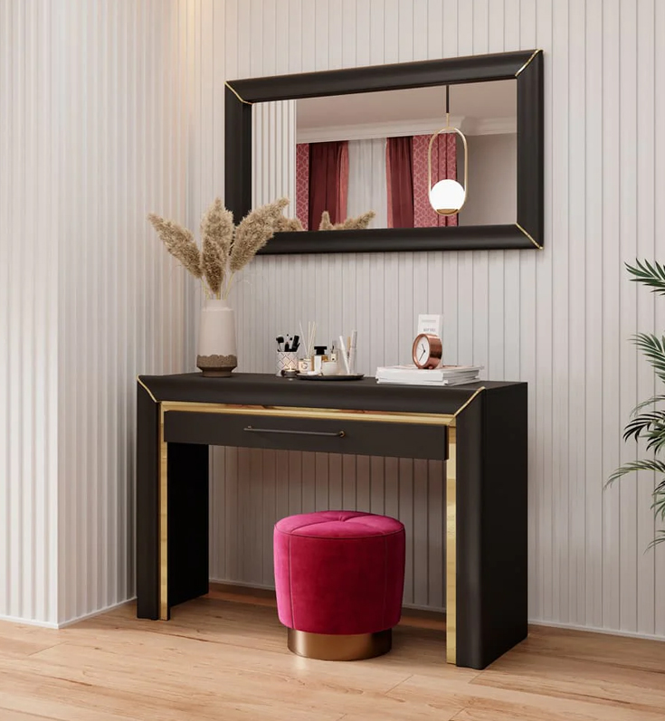 Allen Wall Mirror With Black Wooden Frame
