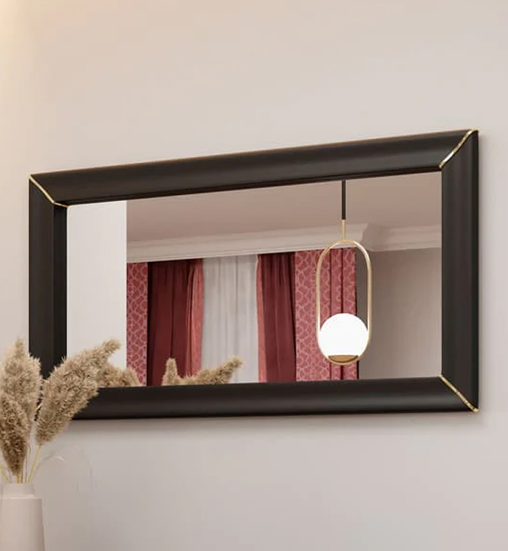 Allen Wall Mirror With Black Wooden Frame