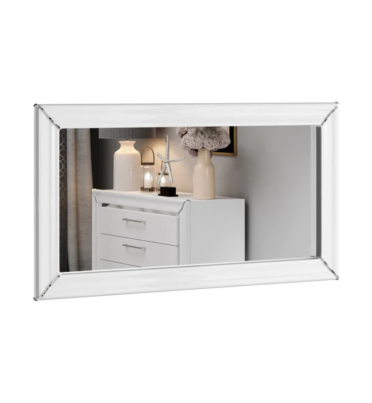 Allen Wall Mirror With White Wooden Frame