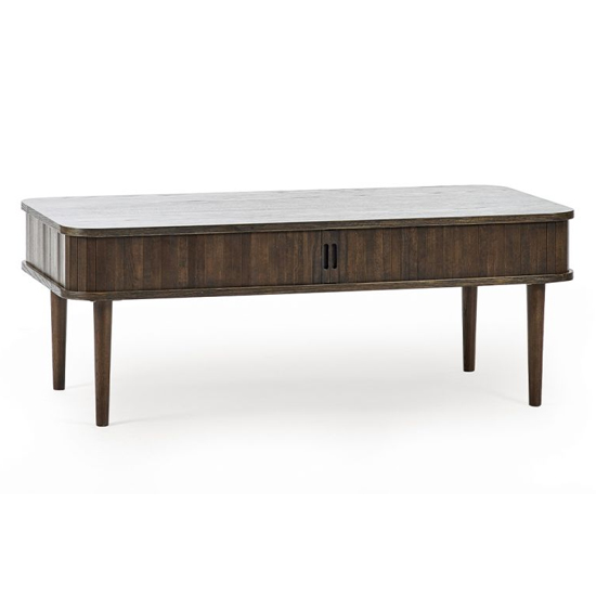 Allen Wooden Coffee Table Rectangular With Storage In Dark Oak