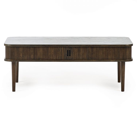 Allen Wooden Coffee Table Rectangular With Storage In Dark Oak