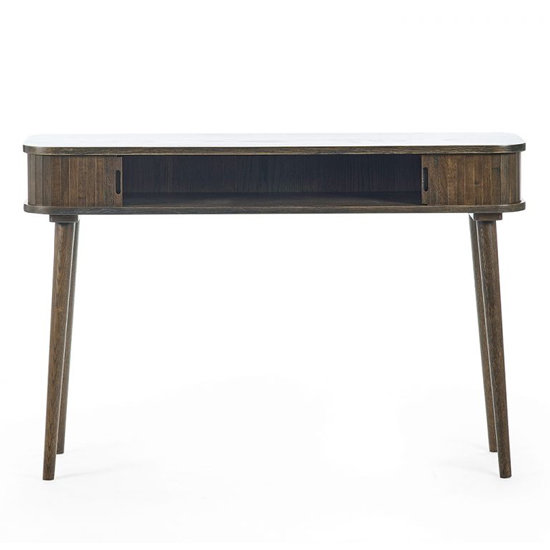 Allen Wooden Console Table With Storage In Dark Oak