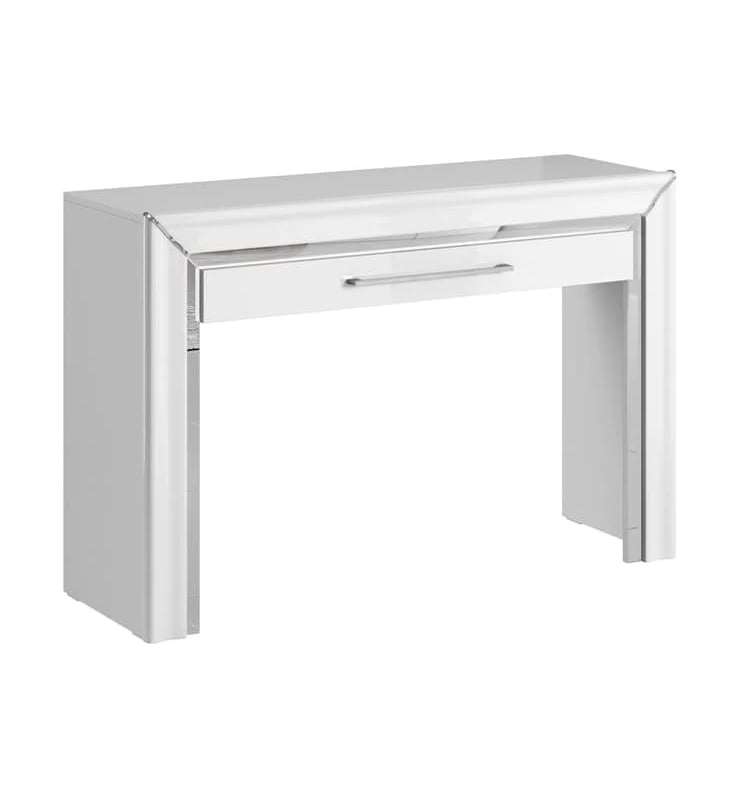 Product photograph of Allen Wooden Dressing Table With 1 Drawer In White from Furniture in Fashion