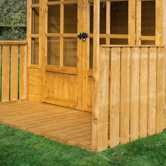 Allensford Wooden 7x7 Summer House In Dipped Honey Brown_2