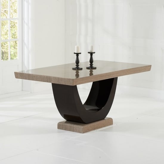 Aloya 170cm Marble Dining Table In Brown With 6 Ophelia Chairs_2