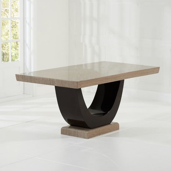 Aloya 170cm Marble Dining Table In Brown With 6 Ophelia Chairs_5