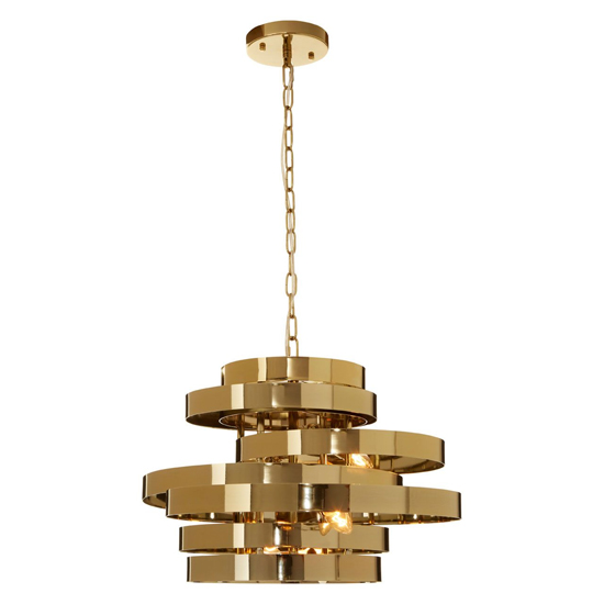 Allina 4 Lights Ceiling Pendant Light In Titanium Gold