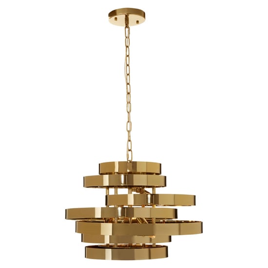 Product photograph of Allina 4 Lights Ceiling Pendant Light In Titanium Gold from Furniture in Fashion