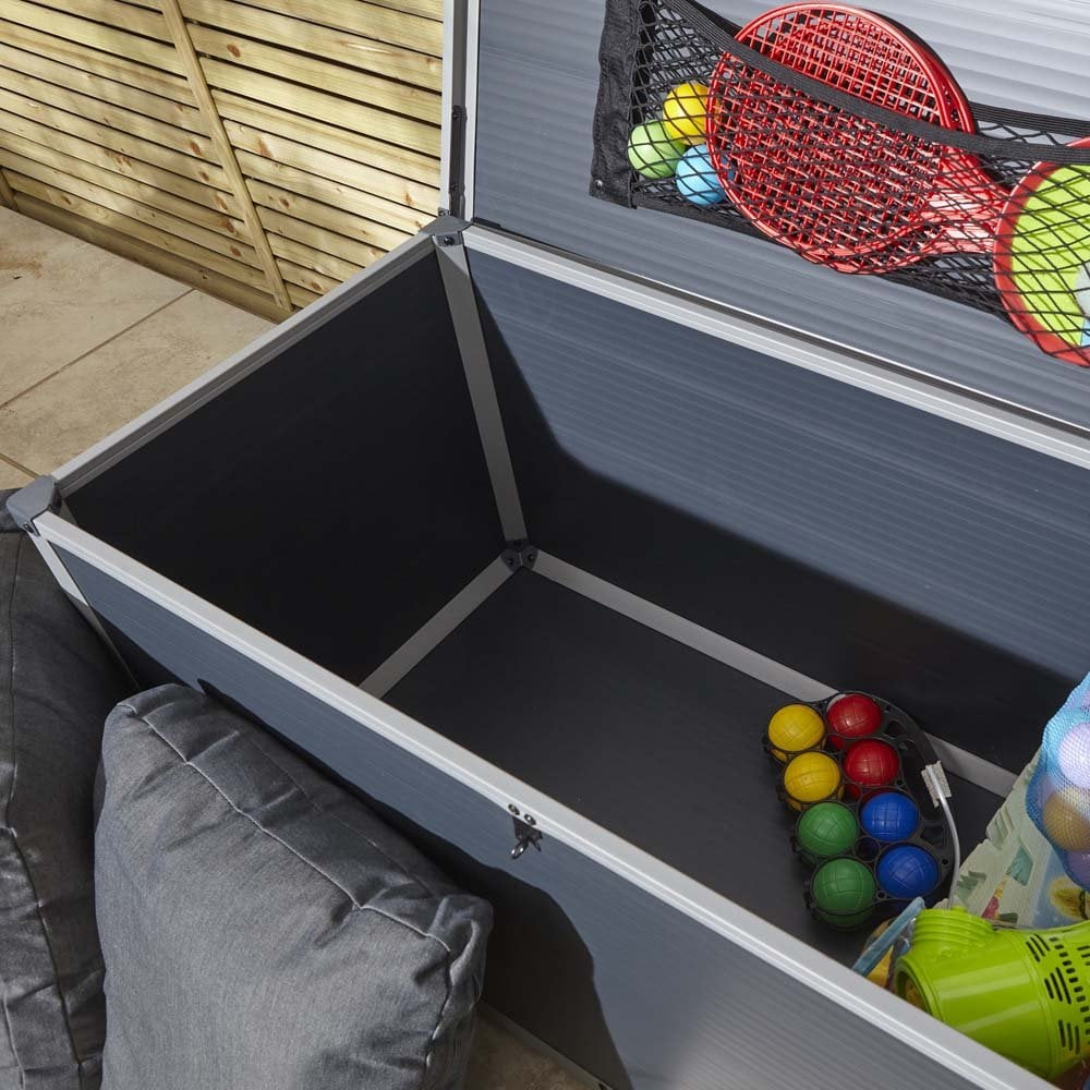 Alloya Plastic Garden Storage Box In Dark Grey
