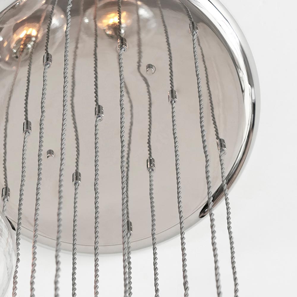 Allston 13 Clear Glass Pendant Ceiling Light In Nickel