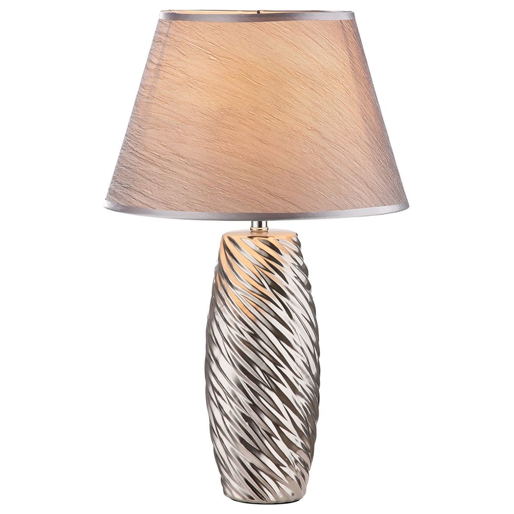 Allston Ceramics Wave Table Lamp In Silver