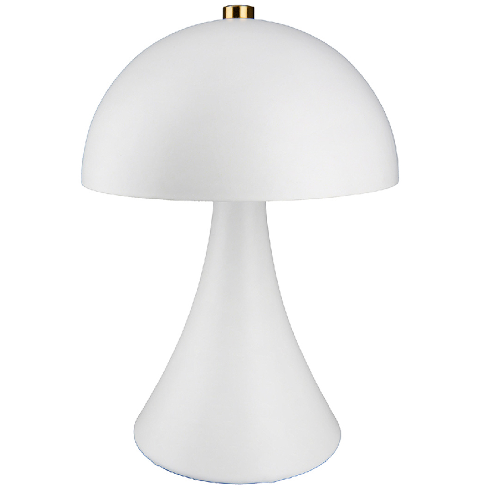 Allston LED Metal Mushroom Table Lamps - White