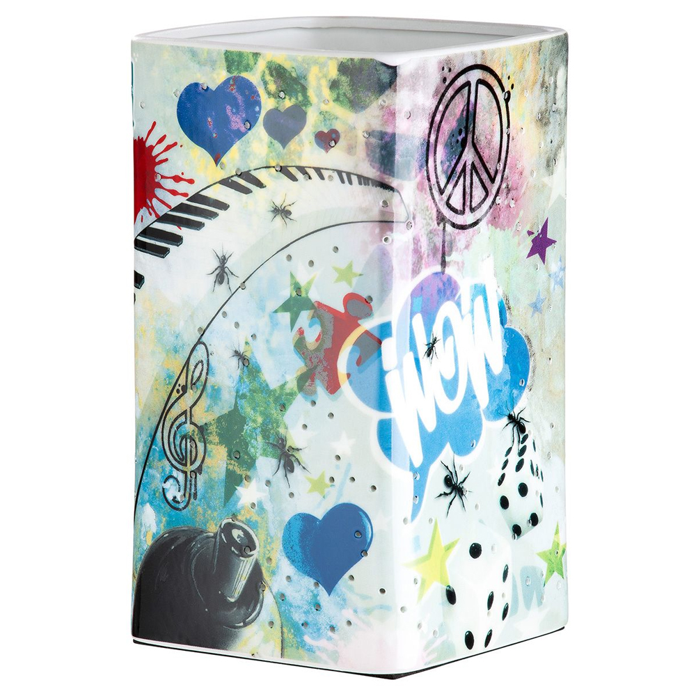 Allston Small Porcelain Table Lamp In Multicolored