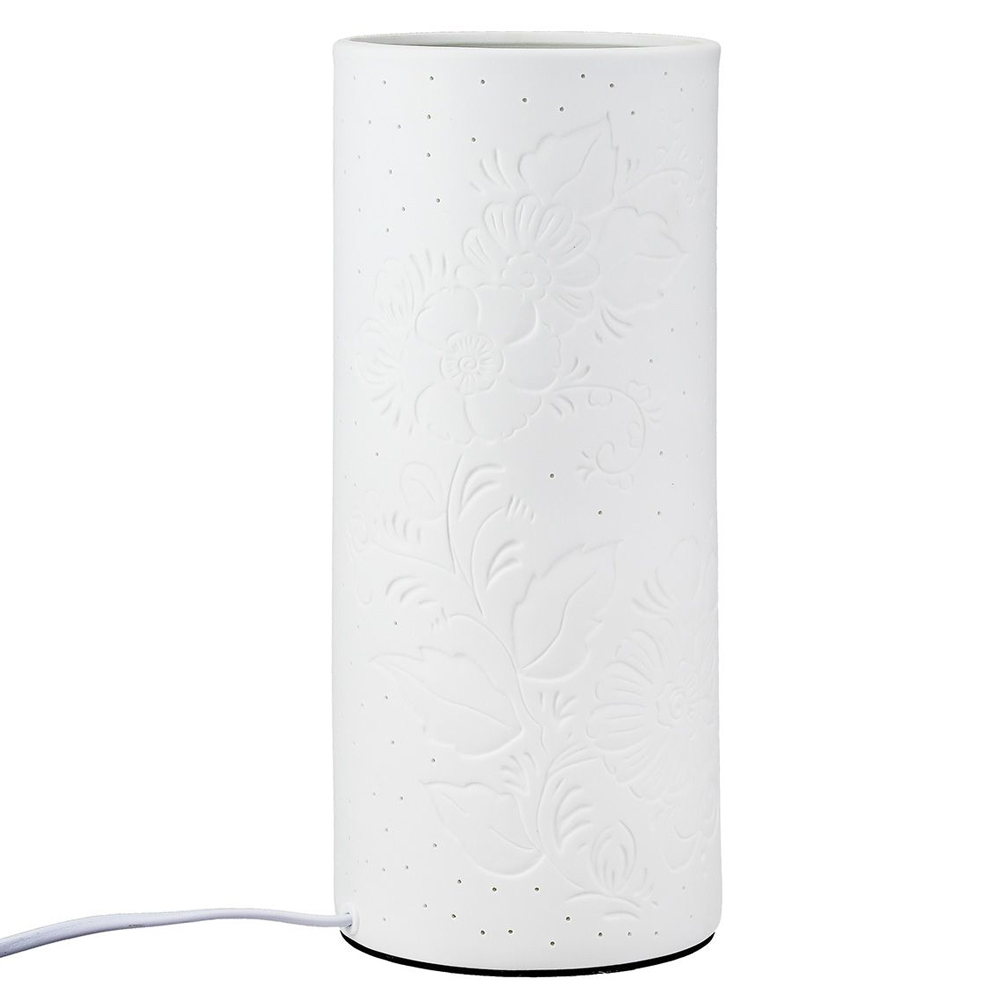 Allegan Small Porcelain Table Lamp In White