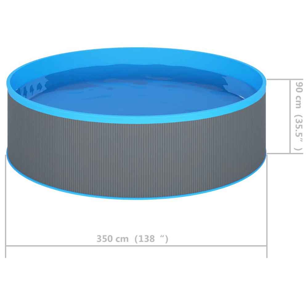 Allston Splasher Pool 350x90cm In Grey